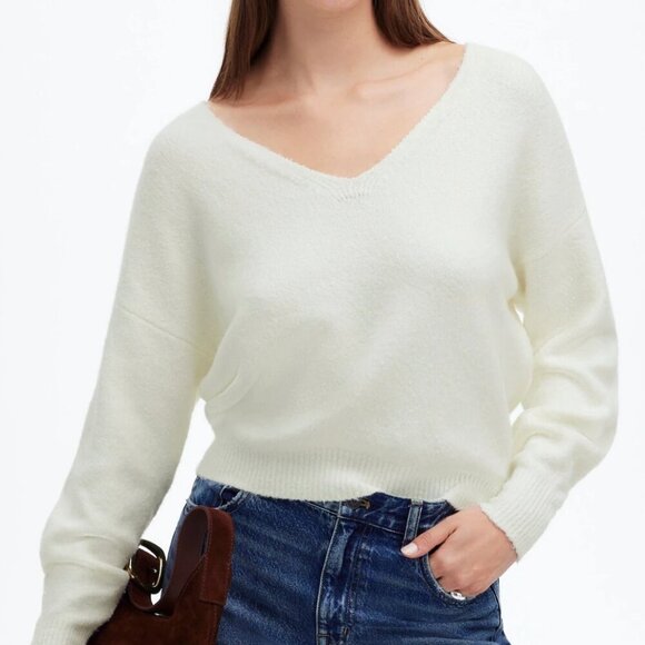 Madewell Wedged V-Neck Sweater Size XS - Picture 1 of 15